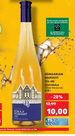 Kaufland HUNGARIAN HARVEST Vin alb demidulce Ofertă