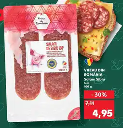 Kaufland VREAU DIN ROMÂNIA Salam Sibiu felii Ofertă