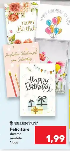 Kaufland TALENTUS Felicitare Ofertă