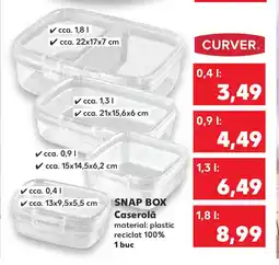 Kaufland SNAP BOX Caserolǎ Ofertă