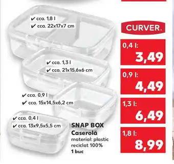 Kaufland SNAP BOX Caserolǎ Ofertă