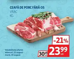 Auchan Ceafă de porc fără os Ofertă