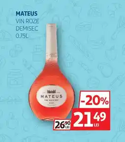 Auchan Mateus vin roze demisec Ofertă