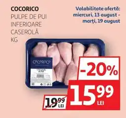 Auchan COCORICO Pulpe de pui inferioare caserolă Ofertă