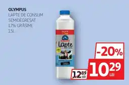 Auchan OLYMPUS Lapte de consum semidegresat 17% grăsime Ofertă