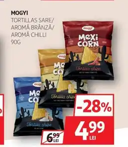 Auchan MOGYI Tortillas sare/ aromă brânză/ aromă chilli Ofertă