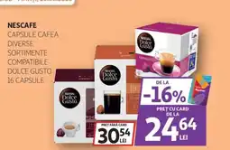 Auchan NESCAFE cafea diverse sortimente compatibile dolce gusto Ofertă