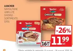 Auchan LOACKER Napolitane umplute Ofertă