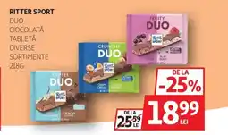 Auchan RITTER SPORT Duo ciocolată tabletă Ofertă