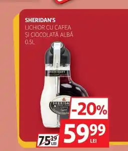 Auchan SHERIDAN'S Lichior cu cafea și ciocolată albă Ofertă