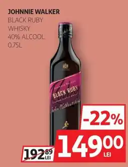 Auchan JOHNNIE WALKER Black ruby whisky 40% alcool Ofertă