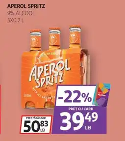 Auchan APEROL SPRITZ 9% Alcool Ofertă