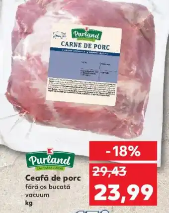 Kaufland Ceafă de porc fără os bucată vacuum Ofertă