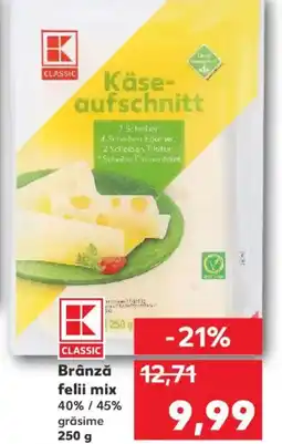 Kaufland Brânză felii mix Ofertă