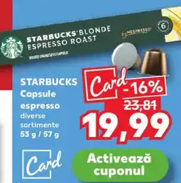 Kaufland STARBUCKS Capsule espresso Ofertă