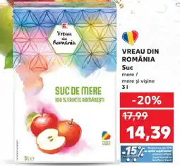 Kaufland VREAU DIN ROMÂNIA Suc mere / mere şi visine Ofertă