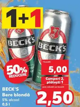 Kaufland BECK'S Bere blondǎ Ofertă