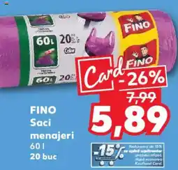Kaufland FINO Saci menajeri Ofertă