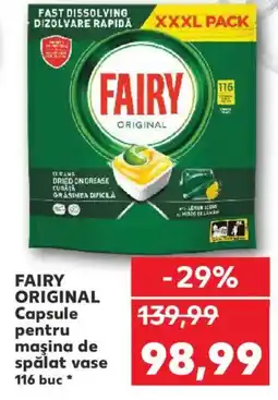 Kaufland FAIRY ORIGINAL Capsule pentru maşina de spălat vase Ofertă