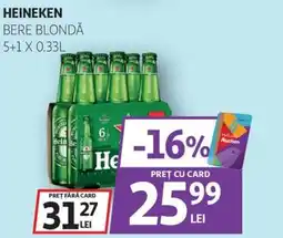 Auchan HEINEKEN Bere blondă Ofertă