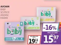 Auchan Auchan baby scutece Ofertă
