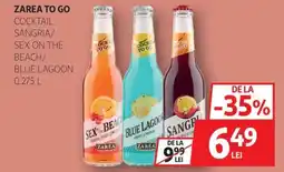 Auchan Zarea to go cocktail sangria/ sex on the beach/ blue lagoon Ofertă