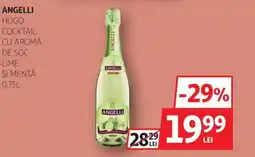 Auchan Angelli hugo cocktail cu aromă de soc lime şi mentă Ofertă