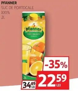 Auchan PFANNER Suc de portocale 100% Ofertă