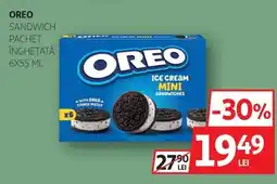 Auchan Oreo sandwich pachet înghețată Ofertă