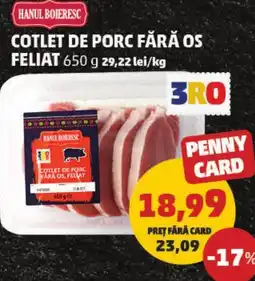 Penny Cotlet de porc fără os feliat Ofertă