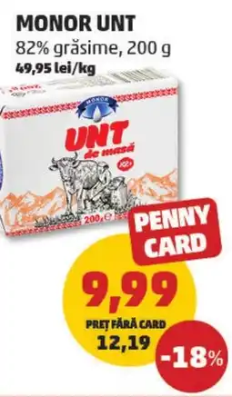 Penny Monor unt 82% grăsime Ofertă