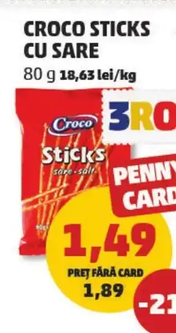 Penny Croco sticks cu sare Ofertă
