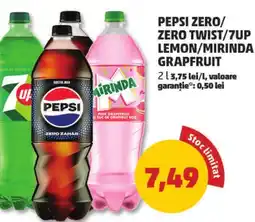 Penny Pepsi zero/ zero twist/7up lemon/mirinda grapfruit Ofertă
