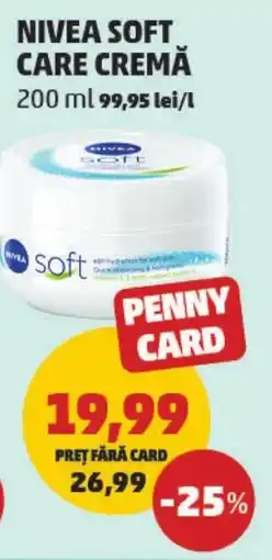 Penny Nivea soft care cremă Ofertă
