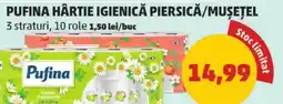 Penny Pufina hârtie igienică piersică/musețel Ofertă