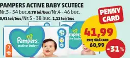 Penny Pampers active baby scutece Ofertă