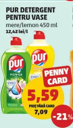 Penny Pur detergent pentru vase mere/lemon Ofertă