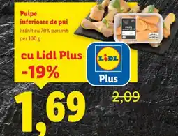 Lidl Pulpe inferioare de pui Ofertă