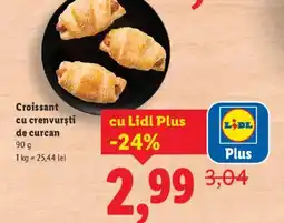 Lidl Croissant cu crenvursti de curcan Ofertă