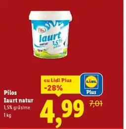 Lidl Pilos Iaurt natur Ofertă