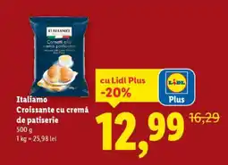Lidl ITALIAMO Croissante cu cremă de patiserie Ofertă