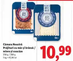 Lidl Cǎmara Noastră Prăjituri cu măr şi brânză / miere şi coacăze Ofertă