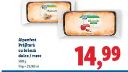 Lidl Alpenfest Prăjitură cu brânză dulce/mere Ofertă
