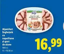 Lidl Alpenfest Îngheţată cu napolitane şi gust de alune Ofertă