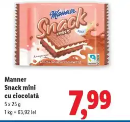 Lidl Manner Snack mini cu ciocolată Ofertă