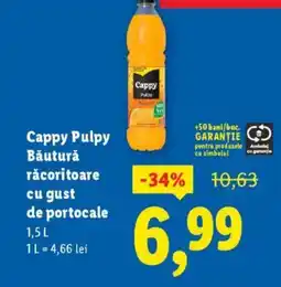 Lidl Cappy Pulpy Băutură răcoritoare cu gust de portocale Ofertă