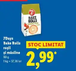 Lidl 7Days Bake Rolls roşii şi măsline Ofertă
