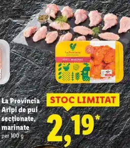 Lidl La Provincia Aripi de pui secționate, marinate Ofertă