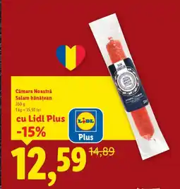 Lidl Cămara Noastră Salam bǎnǎțean Ofertă