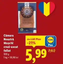 Lidl Cǎmara Noastră Muschi crud-uscat feliat Ofertă